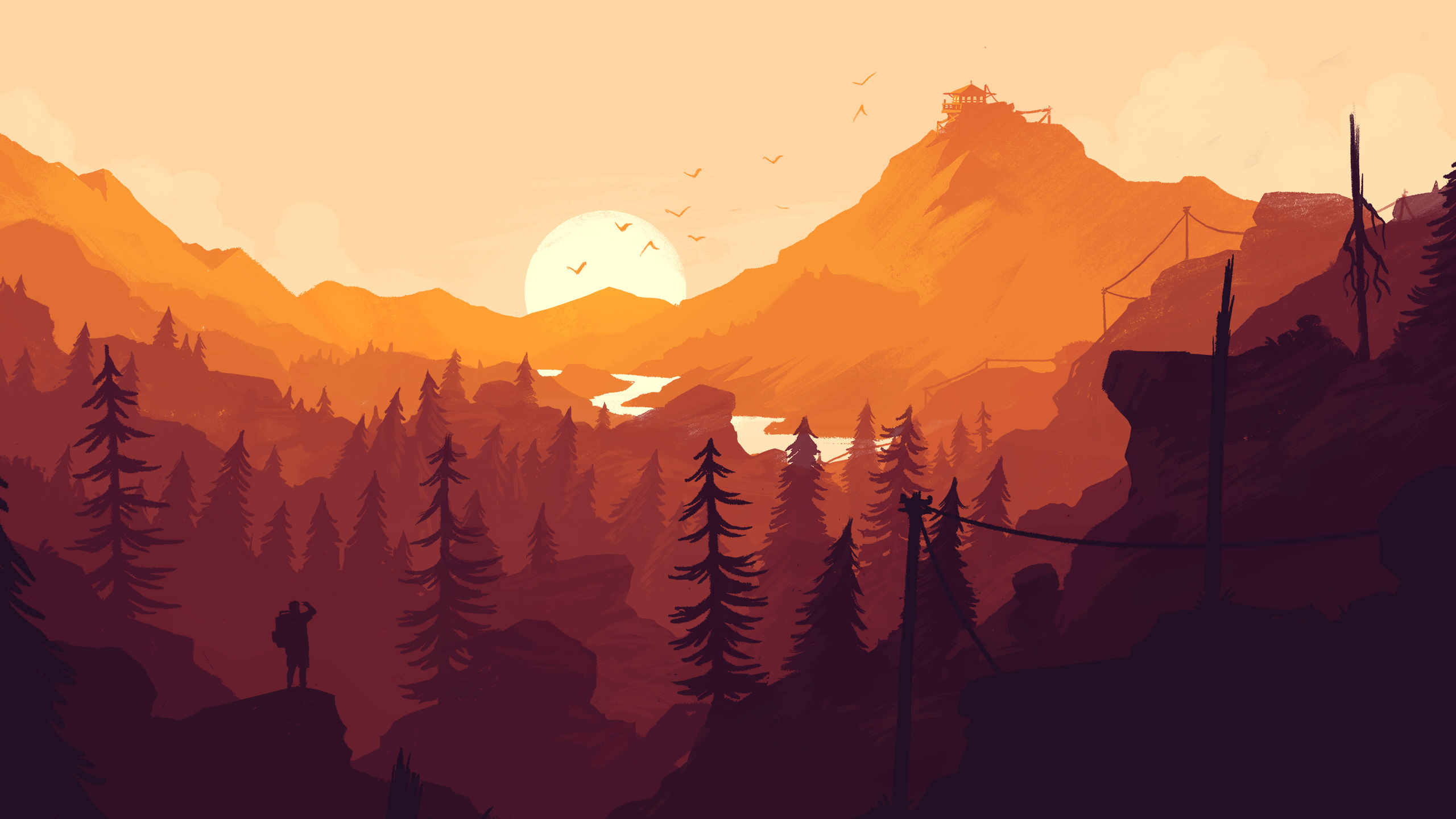 sun setting in the horizon